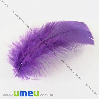 Перья Индейки, Фиолетовые, 7-12 см, 1 уп (10 шт) (PER-001777)