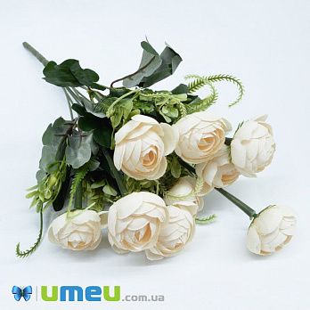 Букет півонії, 42 см, Кремовий (DIF-044947)