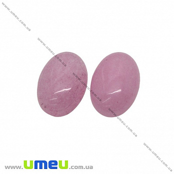 Кабошон нат. камінь Нефрит рожевий, Овал, 18х13 мм (KAB-025961)