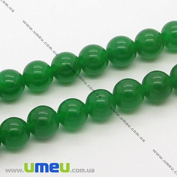 Бусина натуральный камень Нефрит зеленый, 8 мм, Круглая, 1 шт (BUS-006374)