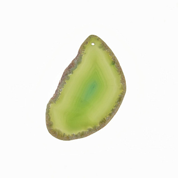 Зріз Агата, Зелений, 70х43 мм (POD-009307)