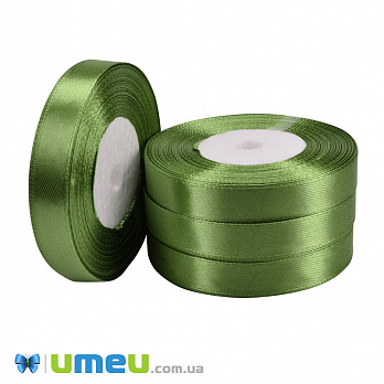 Атласна стрічка, 12 мм, Зелена (LEN-051012)