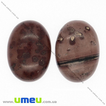 Кабошон нат. камінь Яшма, Овал, 25х18 мм (KAB-009424)