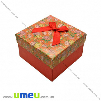 Коробочка подарочная с подушечкой, 9х9х5,5 см, Красная, 1 шт (UPK-019060)