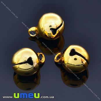 [Архів] Підвіска металева Бубончик, 11х8 мм, Золотистий (POD-013387)