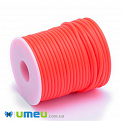 Шнур каучуковый полый, 3 мм, Оранжевый, 1 м (LEN-040189)