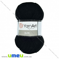 Пряжа YarnArt Elite 100 г, 300 м, Чорна 30, 1 моток (YAR-023263)