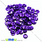 Пайетки Китай круглые граненые, 4 мм, Фиолетовые (PAI-031951)