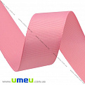 Репсовая лента, 25 мм, Розовая, 1 м (LEN-016760)