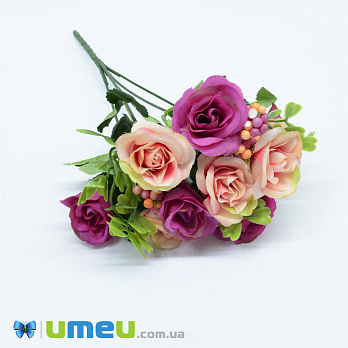 Букет троянд, 32 см, Рожево-малиновий (DIF-044833)