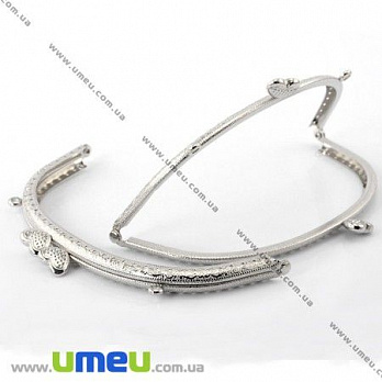 Фермуар металевий, Світле срібло, 16,5х8,5 см (BAG-006654)