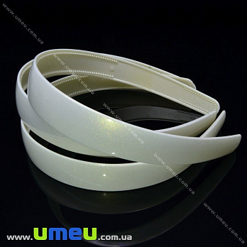 Обруч пластиковий перламутровий, 20 мм, Білий (OSN-009110)