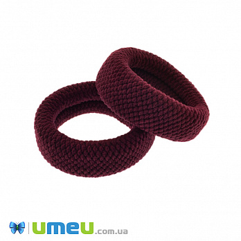 Резинка для волосся мікрофібра фактурна, 50 мм, Бордова (OSN-041720)