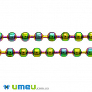 Ланцюг з кульками з нержавіючої сталі, Різнокольоровий, 2,5 мм, 1 м (STL-046968)