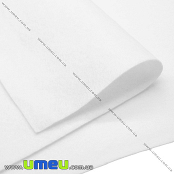 Фетр м'який 1,4 мм, 20х30 см, Білий (FLT-053579)