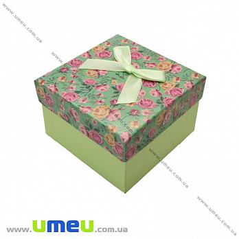 Коробочка подарочная с подушечкой, 9х9х5,5 см, Салатовая, 1 шт (UPK-019063)