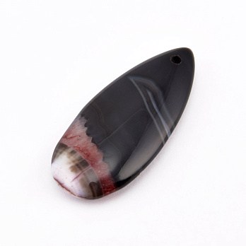 Підвіска Крапля, Натур. камінь Агат бразильський, 40х18 мм (POD-058686)