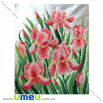 Схема для виш. бісером VDV, Рожеві іриси Т-377, 36х29 см (SXM-029253)