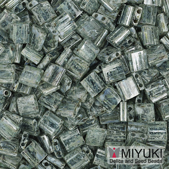 Бісер японський Miyuki TILA №4506, 5х5 мм, Зелений Пікассо (BIS-053223)