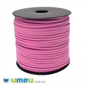 Замшевый шнур, 3 мм, Розовый, 1 м (LEN-044184)