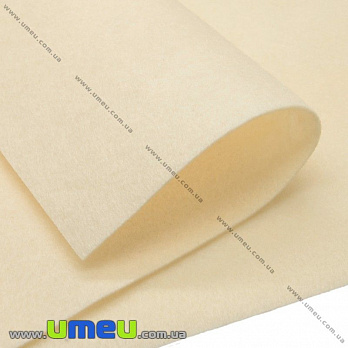 Фетр м'який 1,3 мм, 30х30 см, 539 Кремовий (FLT-019513)