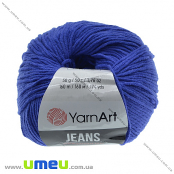 Пряжа YarnArt Jeans 50 г, 160 м, Синяя 47, 1 моток (YAR-036467)