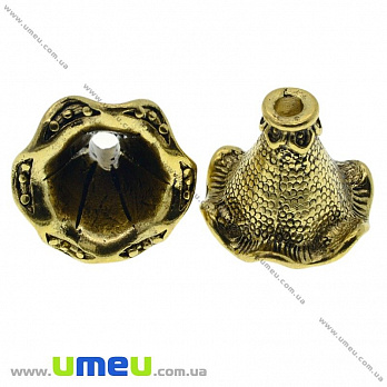 Обниматель, Античное золото, 20х18 мм, 1 шт (OBN-010272)