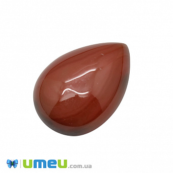 Кабошон нат. камінь Агат червоний, Крапля, 25,2 х18,2 мм (KAB-050635)
