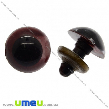Очки з штифтом круглі, 15 мм, Коричневі (DIF-009189)