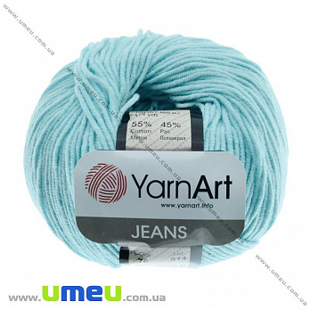 Пряжа YarnArt Jeans 50 г, 160 м, Голубая 76, 1 моток (YAR-029714)