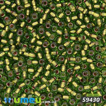 Бісер чеський №482/59430, Оливковий, Блискучий, 10/0 (BIS-047748)