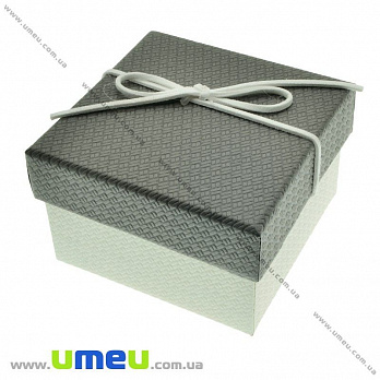 Подарочная коробочка Квадратная, 8,5х8,5х6 см, Серая, 1 шт (UPK-023096)
