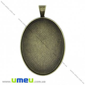 Основа овальна, 51х32 мм, 40х30 мм, Антична бронза (OSN-033680)