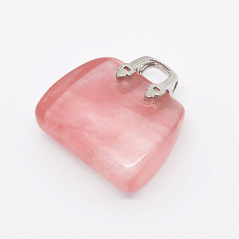 Підвіска Сумочка, Імітація натурального каменю, 26,5х25х11 мм (POD-054440)