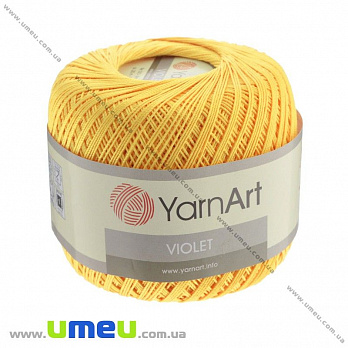Пряжа YarnArt Violet 50 г, 282 м, Желтая 4653, 1 моток (YAR-025031)