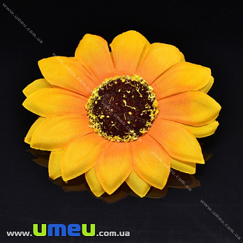 Соняшник тканинний великий (головка), 100 мм, Жовтий (DIF-019853)