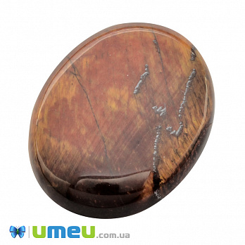 Кабошон нат. камінь Бичаче око, Овал, 40,2х30,1 мм (KAB-050580)