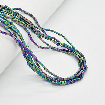 Бусины Гематит, Натур. камень, 2,5 мм, Цилиндр, С покрытием, Ирис (BUS-051764)