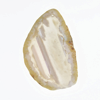 Зріз Агату, Сірий, 71х44 мм (POD-014423)