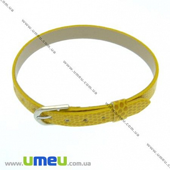 Основа для браслета Ремешок, Желтая, 8 мм, 22 см, 1 шт (OSN-007516)