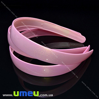 Обруч пластиковый перламутровый, 20 мм, Розовый светлый, 1 шт (OSN-004266)