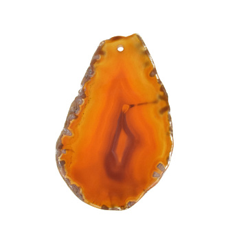 Зріз Агата, Червоно-коричневий, 63х40 мм (POD-022124)