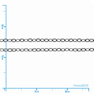 Ланцюг з нержавіючої сталі, 1,8 мм, Темне срібло, 1 м (ZEP-055308)