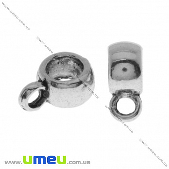 Основа для кулона Бейл, 9х6х3,5 мм, Античное серебро, 1 шт (OSN-016939)
