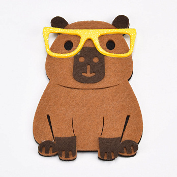 Декоративний виріб із фетру Капібара, 9,5х6,5 см (FLT-061669)