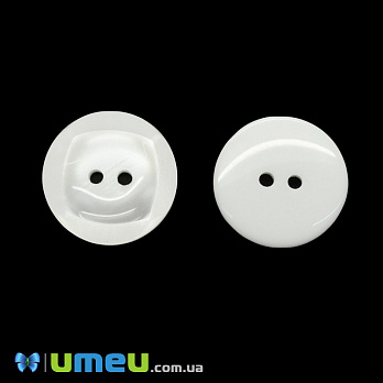 Гудзик пластиковий Круглий, 28 мм, Молочний (PUG-046505)