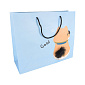 Подарунковий пакет Котик, 32х26х11 см, Блакитний (UPK-035680)