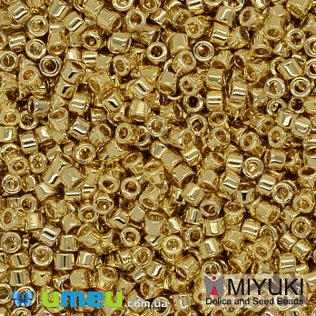 Бісер японський Miyuki Delica 11/0 DB31L, Позолота 24 kt (BIS-045215)