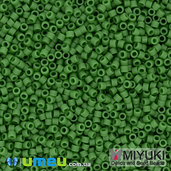 Бісер японський Miyuki Delica 11/0 DB754, Зелений матовий (BIS-047487)