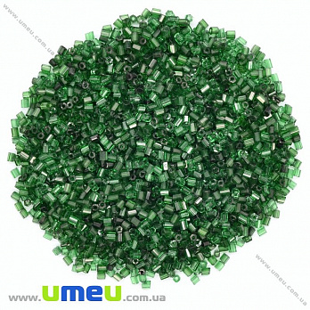 Бисер китайский рубка, 2,2 мм, Зеленый прозрачный, 25 г (BIS-026202)